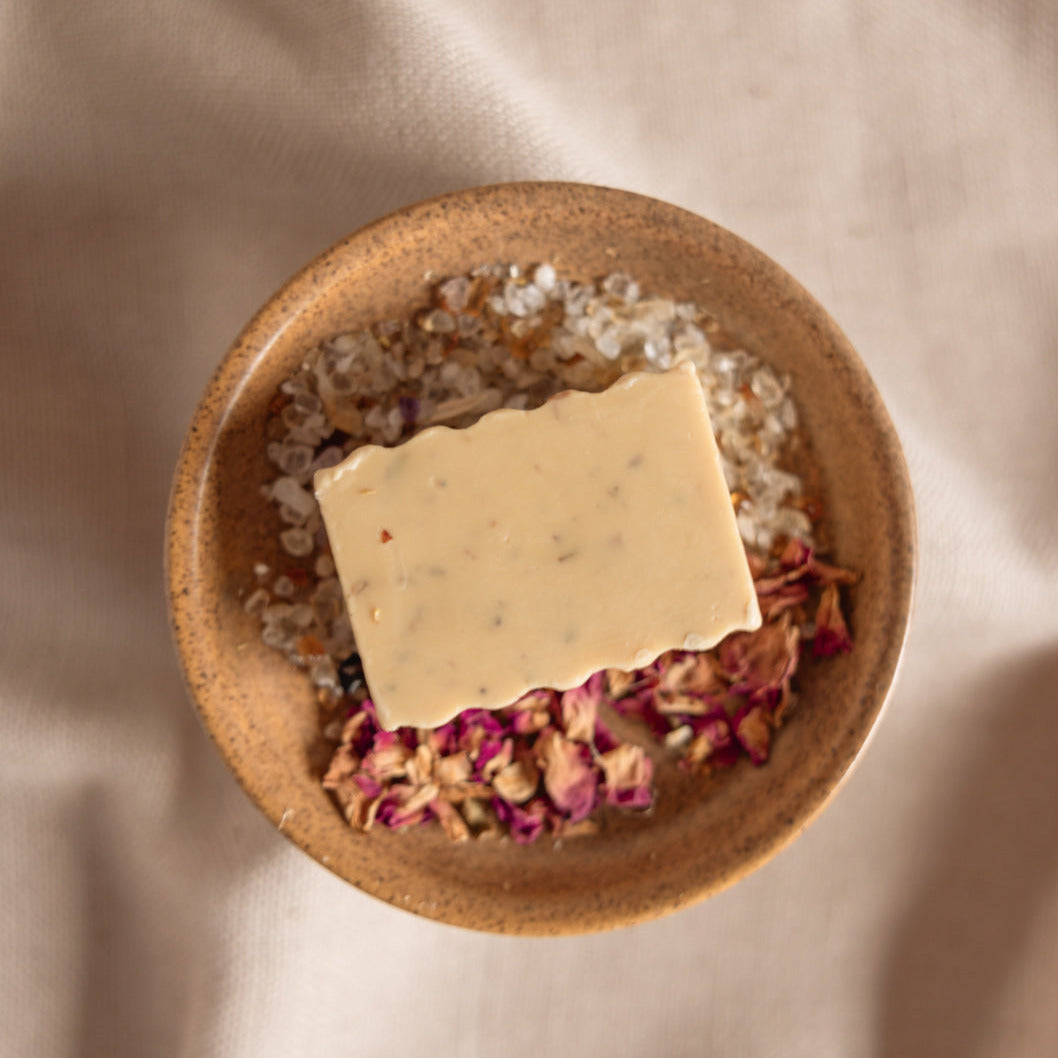 Sandalwood & Roses Soap - Gentle Soap for Itchy Skin - Petite Soap Bar