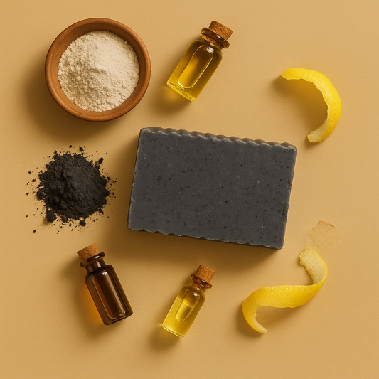 Charcoal & Ivory Clay Soap - Soap for Oily Acne Prone Skin